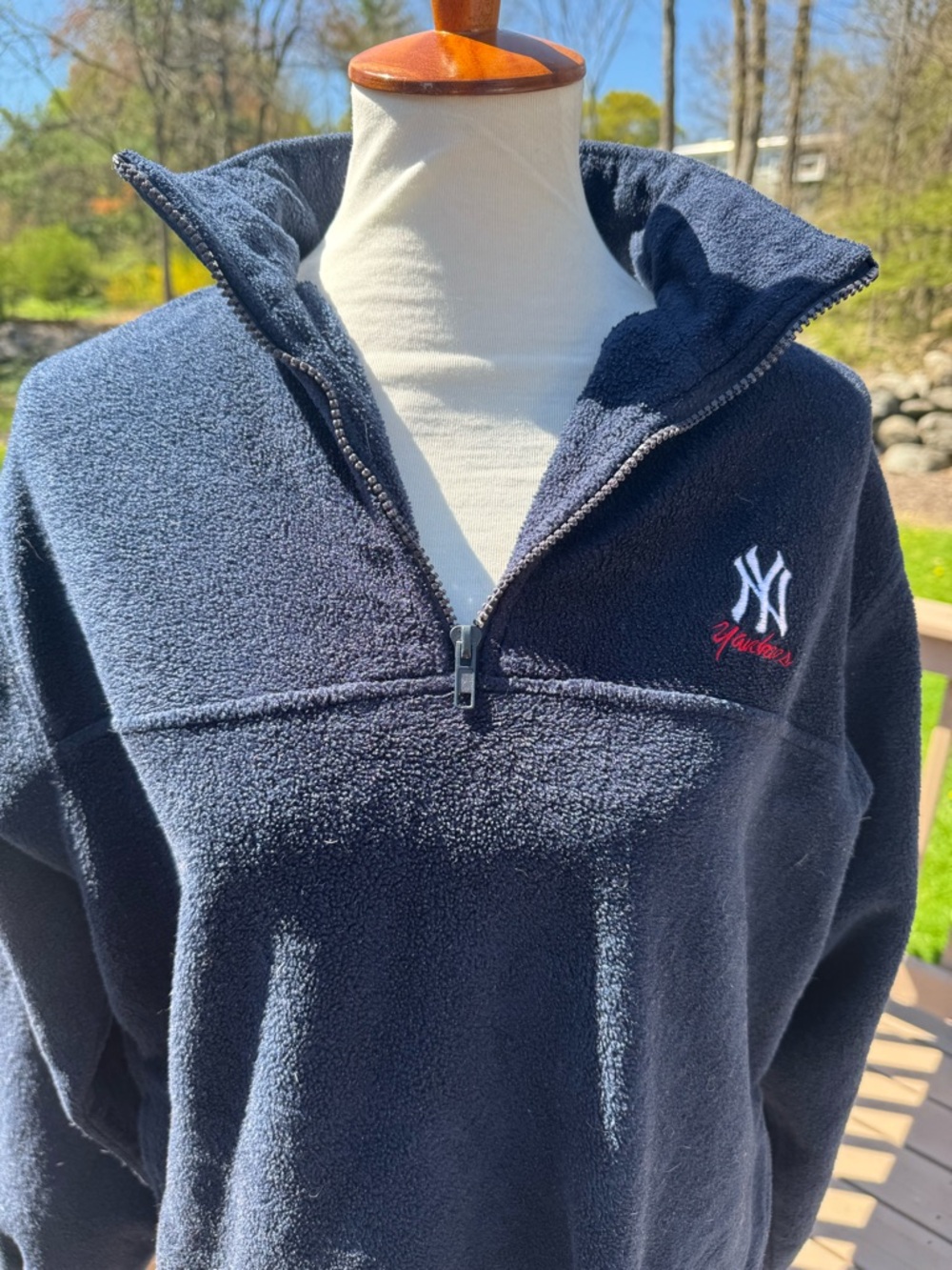 Adidas NY Yankees Navy Blue Fleece Jacket